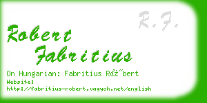 robert fabritius business card